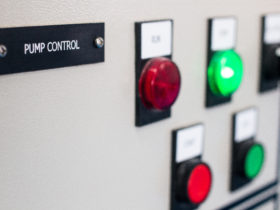 The pump control panel